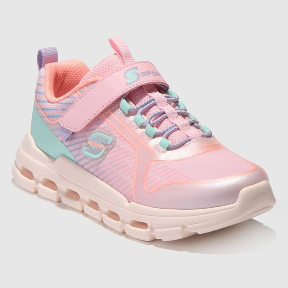 S Sport By Skechers Kids' Adina Hook and Loop Sneakers - Light Pink 1